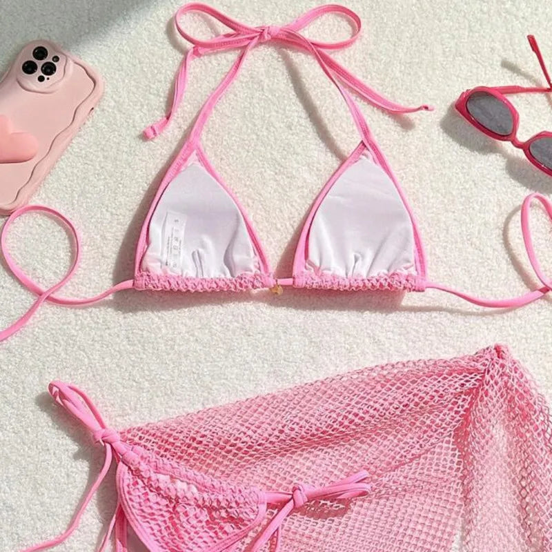 Three-Piece Bikini Set - 4 colors