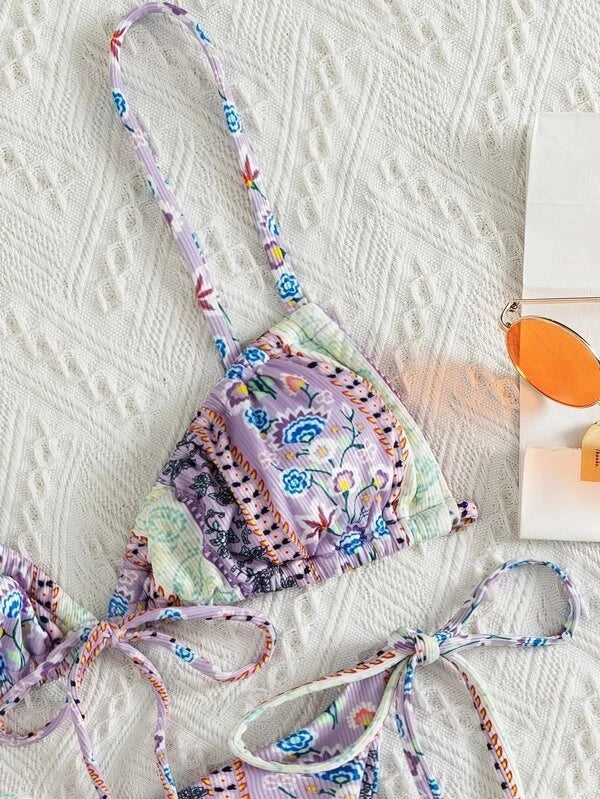 Floral Femme Print Bikini  -multiple colors