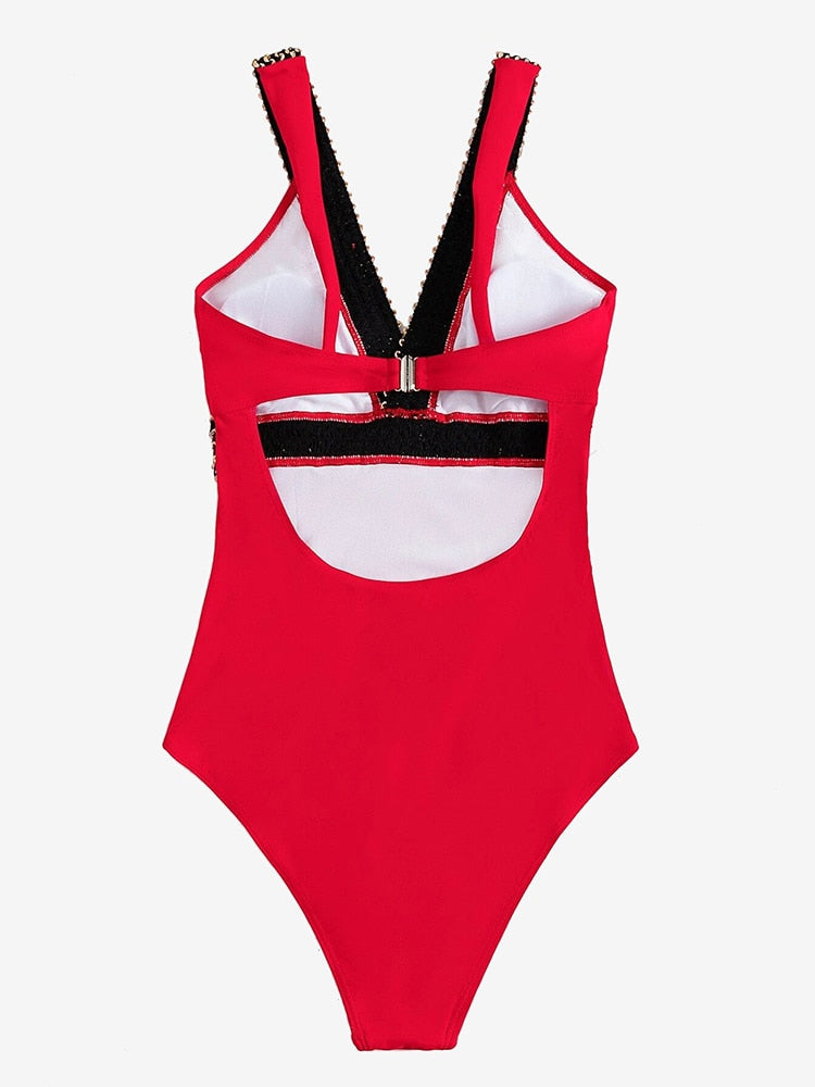 Detailed One Piece Swimwear  -  multiple style and colors