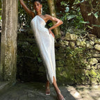 Backless tassel maxi dress by 64b136-1e featuring flowing fabric, tassel accents, and a stylish backless design perfect for summer wear.