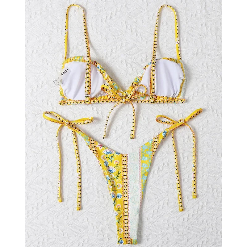 Floral Femme Print Bikini  -multiple colors
