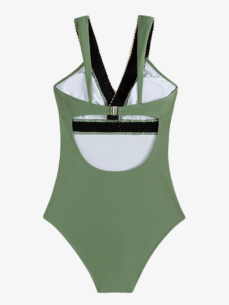 Detailed One Piece Swimwear  -  multiple style and colors
