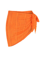 Sheer bikini wrap skirt in three colors, stylish swimwear by 64b136-1e, showcasing lightweight, translucent fabric for beach or poolside wear.
