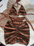 Zigzag 3 Piece boho bikini set - multiple colors available