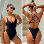 Colorful one-piece swimsuit from 64b136-1e swimwear collection, featuring a sleek, fitted design in multiple vibrant colors.