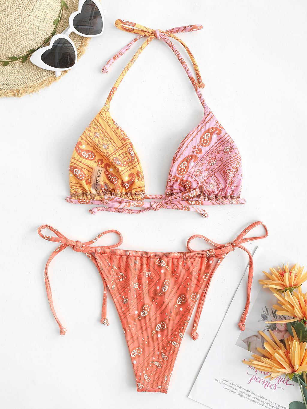Paisley Print Bikini Sets -  Multiple colors