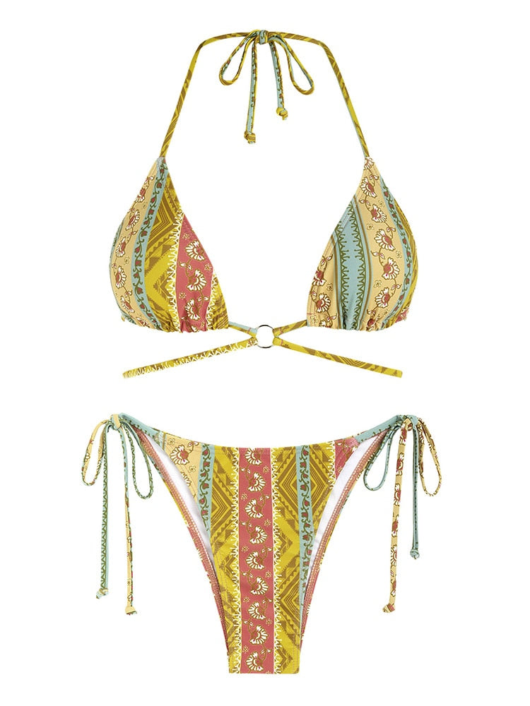 Paisley Print Bikini Sets -  Multiple colors