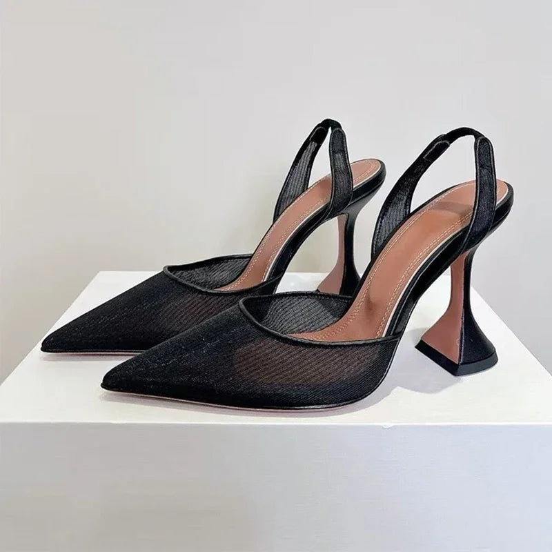 Octavia Mesh Lace Heels