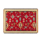 Colorful Tribal Boho rug and blanket set from 64b136-1e, suitable for outdoor or indoor use, showcasing vibrant patterns and textures.