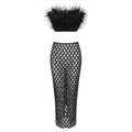 Feathered Elegance Two-Piece Party Set