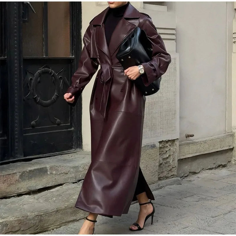 PALOMA Long  Leather Coat