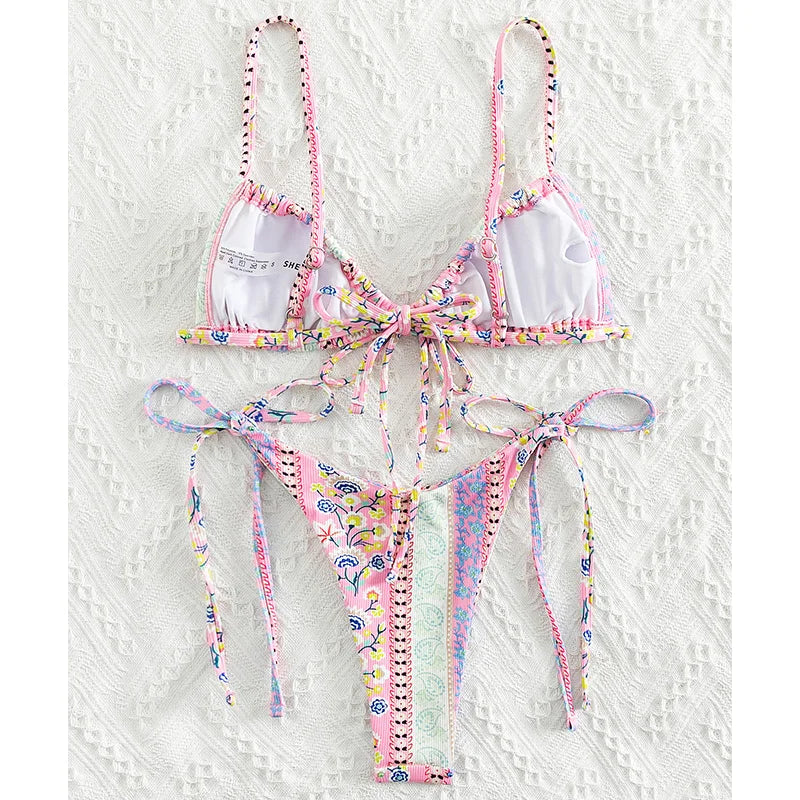 Floral Femme Print Bikini  -multiple colors