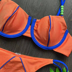 Sexy push-up bikini set swimwear by 64b136-1e, featuring a stylish bikini top and bottom in vibrant colors.