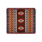 Colorful tribal boho rug and blanket set from 64b136-1e, suitable for outdoor or indoor use, with intricate woven patterns.