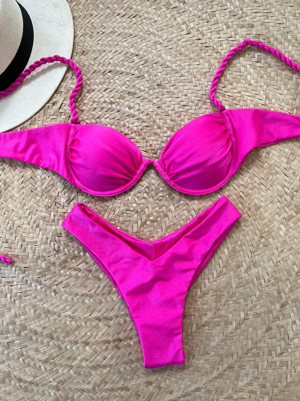 Colorful push-up bikini swimwear by 64b136-1e, featuring a flattering design and multiple vibrant color options.