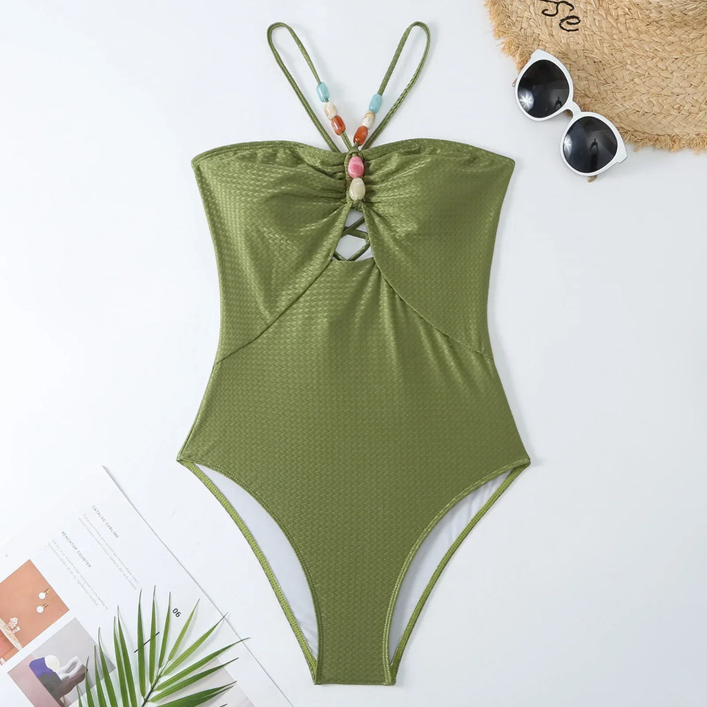 One Piece Retro Swimwear with matching skirt - multiple prints