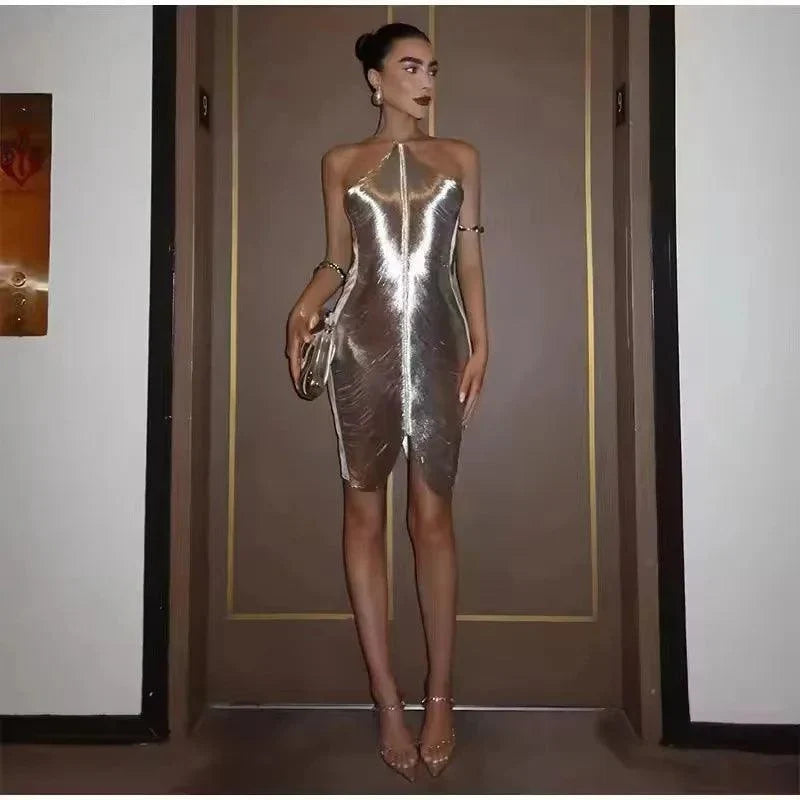 GLIDED GALAXY DRESS