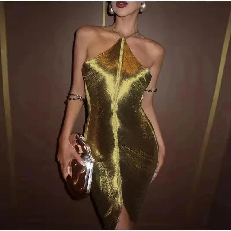 GLIDED GALAXY DRESS