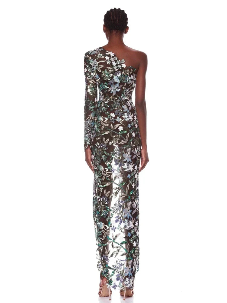 Aurora Blossom Sequin Dress