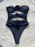 Women’s one-piece swimsuit with matching skirt, stylish swimwear by 64b136-1e, shown in a vibrant, form-fitting design.