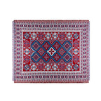 Colorful tribal boho rug and blanket set, featuring geometric patterns ideal for indoor or outdoor use, by 64b136-1e.