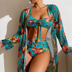 High waist bikini set by 64b136-1e featuring a stylish swimwear design with matching top and bottom in vibrant colors.