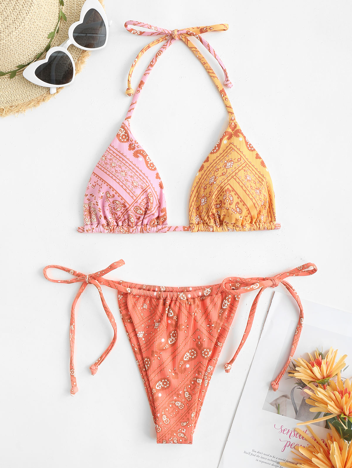 Paisley Print Bikini Sets -  Multiple colors