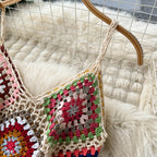 Two-piece knitted beach set by 64b136-1e featuring a stylish top and matching shorts, perfect for summer beach outings.