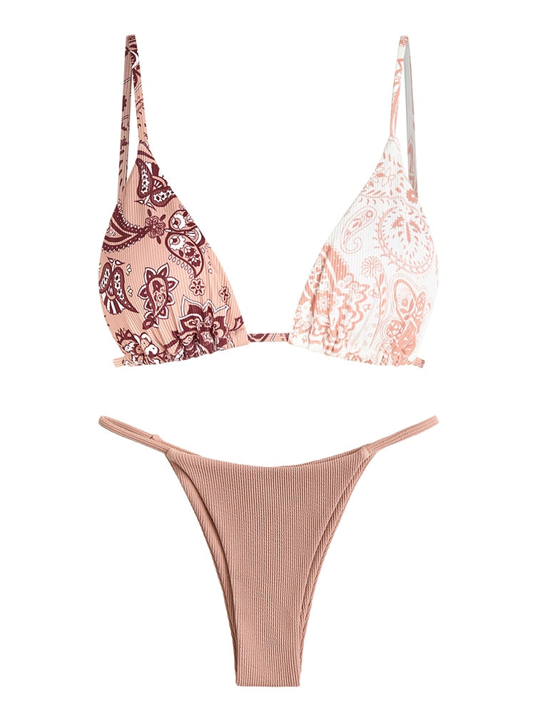 Paisley Print Bikini Sets -  Multiple colors