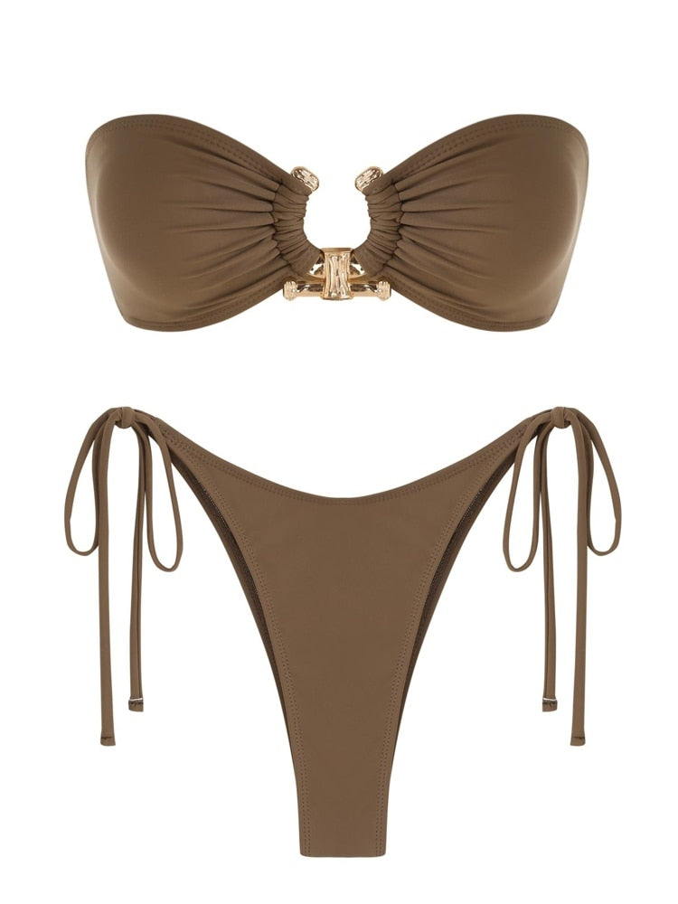 Ring Bandeau Bikini - multiple colors