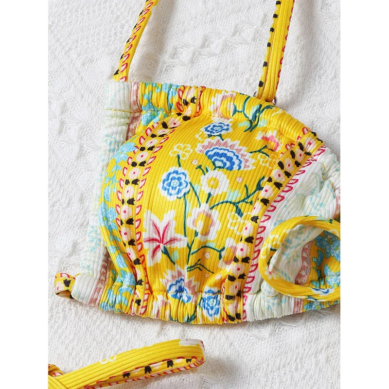 Floral Femme Print Bikini  -multiple colors
