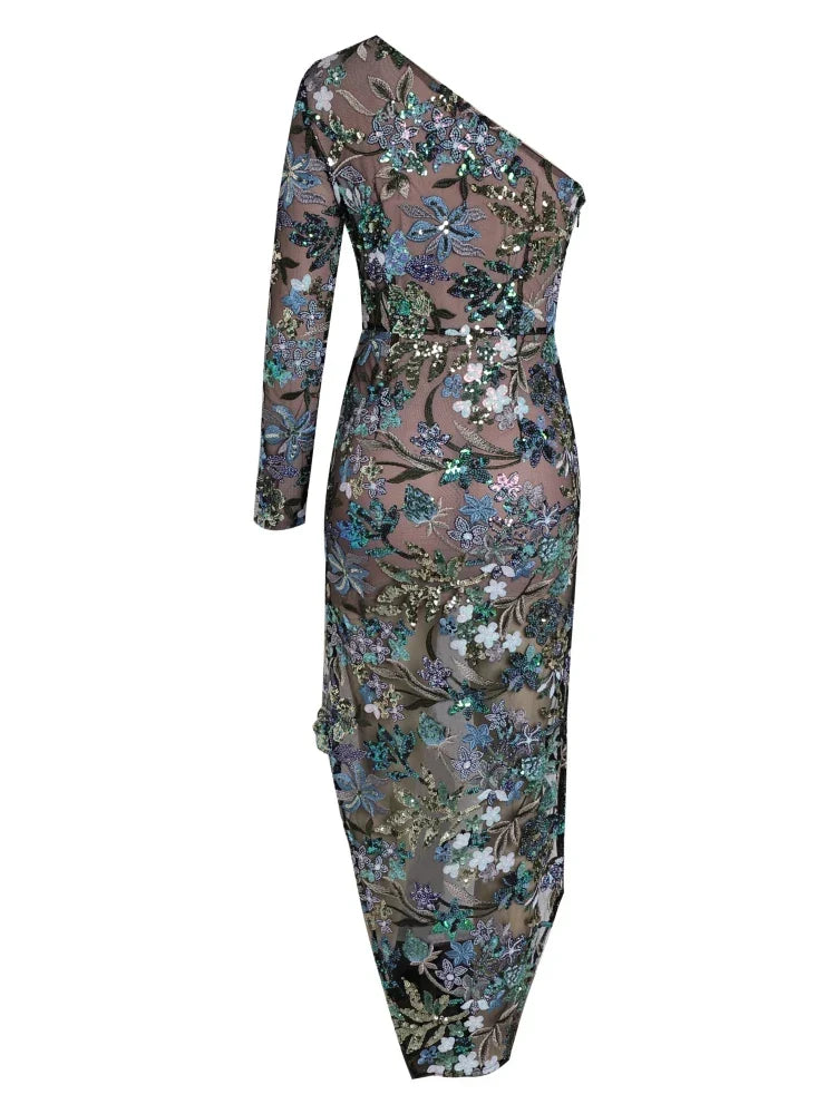 Aurora Blossom Sequin Dress
