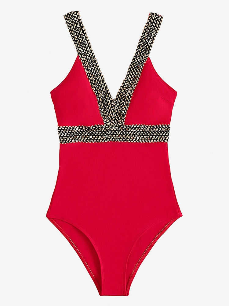 Detailed One Piece Swimwear  -  multiple style and colors