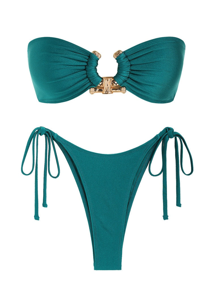Ring Bandeau Bikini - multiple colors