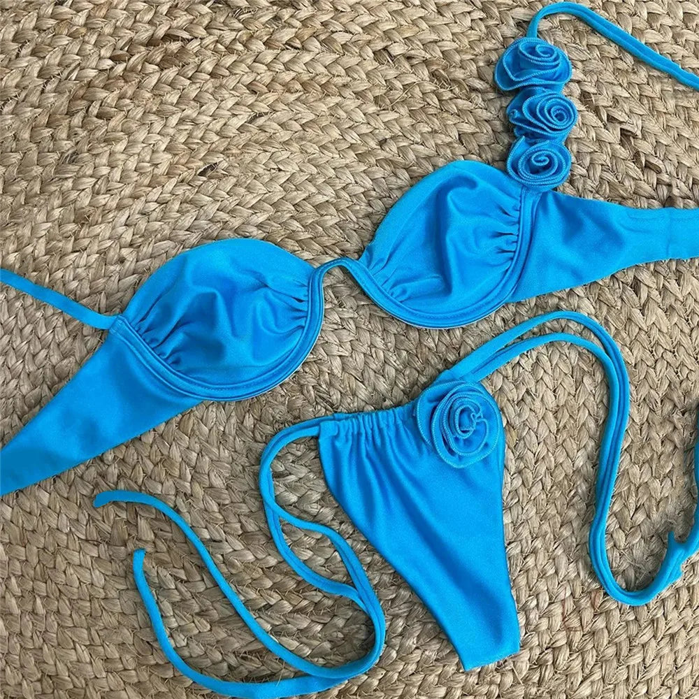 BLUE FLOWER BIKINI
