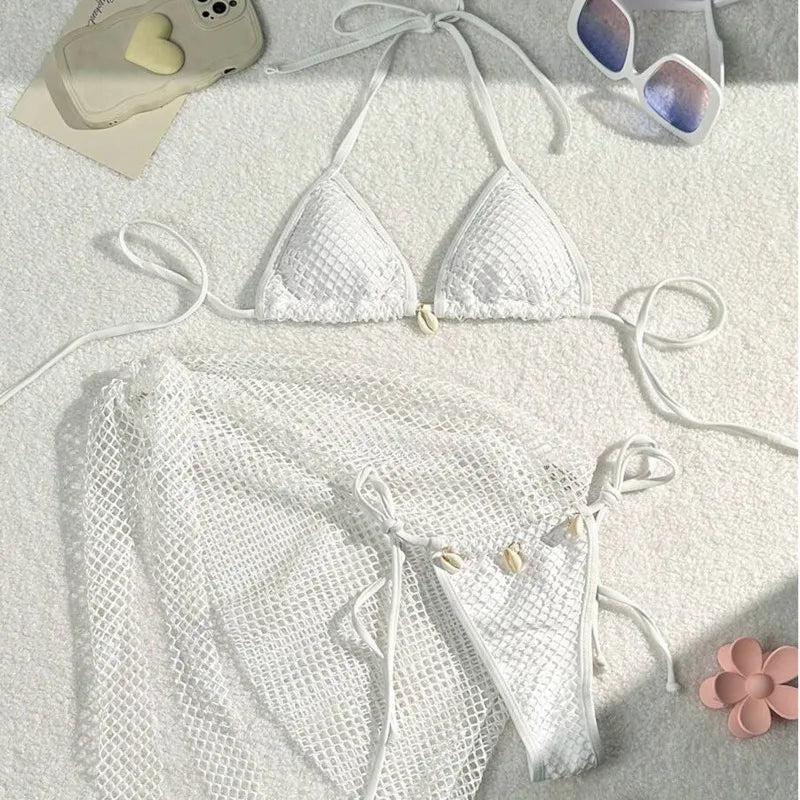 Three-Piece Bikini Set - 4 colors