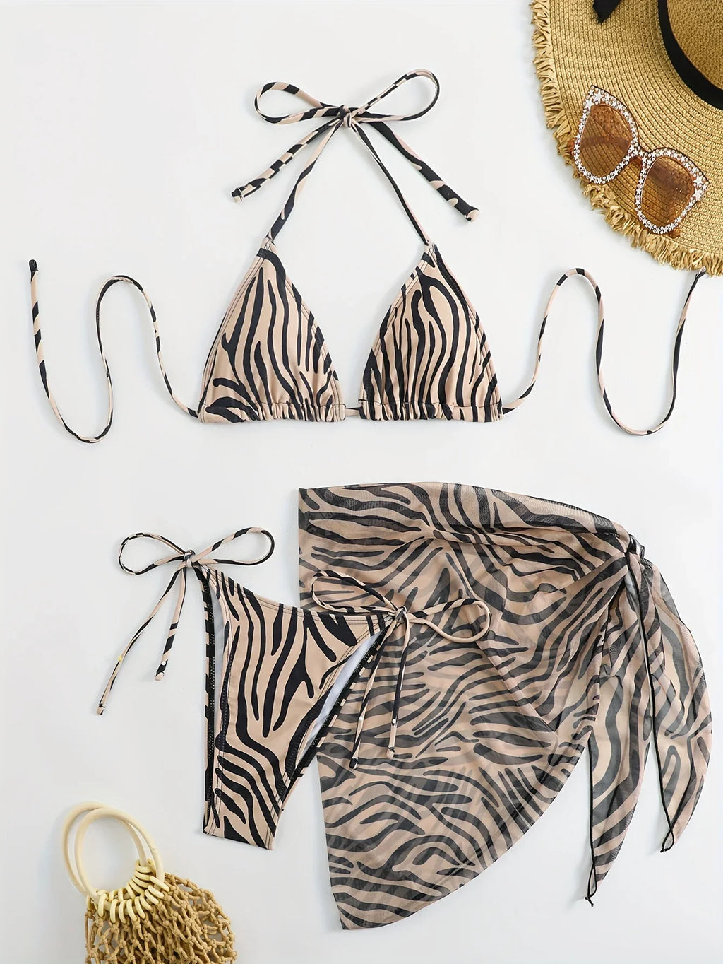 LEO Three Pieces Bikini Set