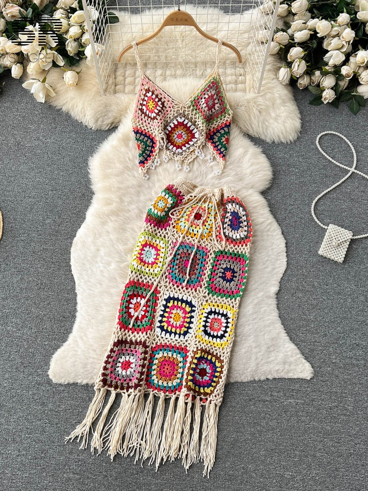 Two Piece Knitted Beach Set