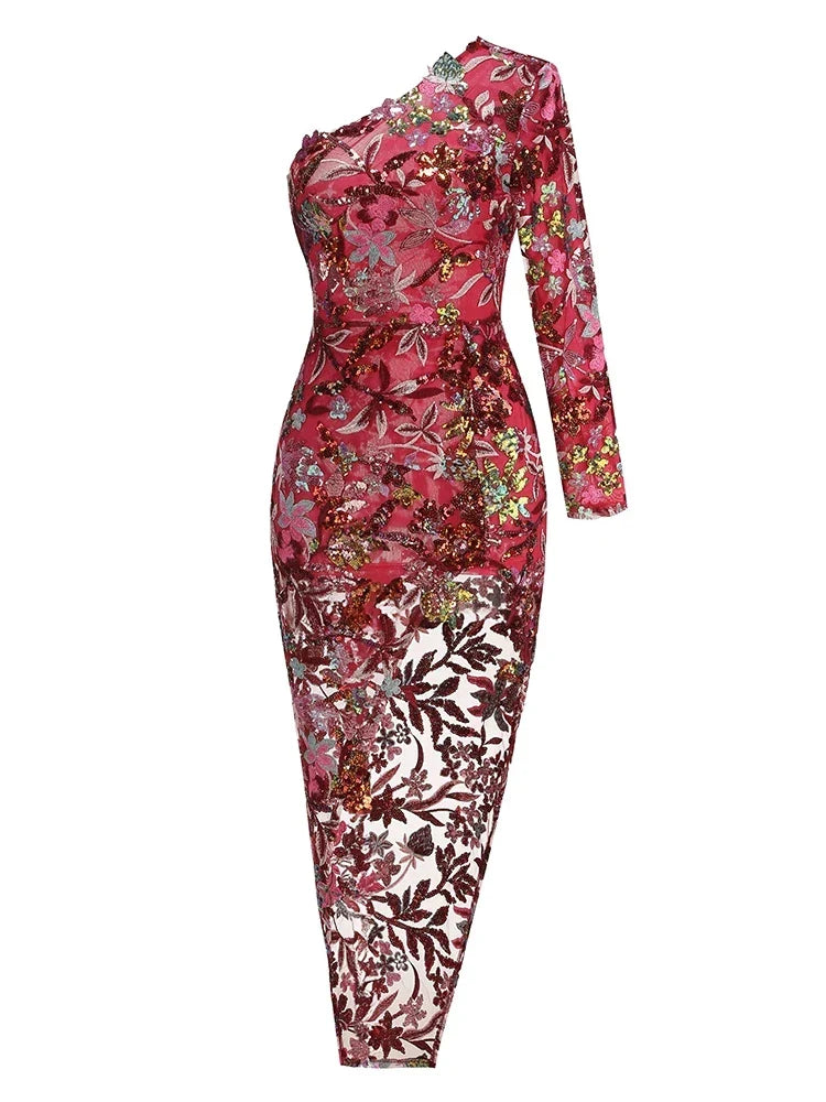 Aurora Blossom Sequin Dress