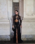 Valentina Black Lace Maxi Dress