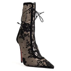 Celestia Noir Lace Boots