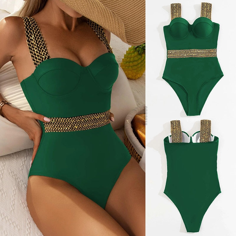 Detailed One Piece Swimwear  -  multiple style and colors