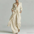 Katherine | Linen Wide-Leg Pants Co-Ord Set