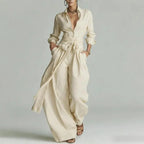 Katherine | Linen Wide-Leg Pants Co-Ord Set