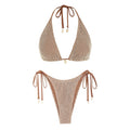 Contrast Fishnet Bikini set