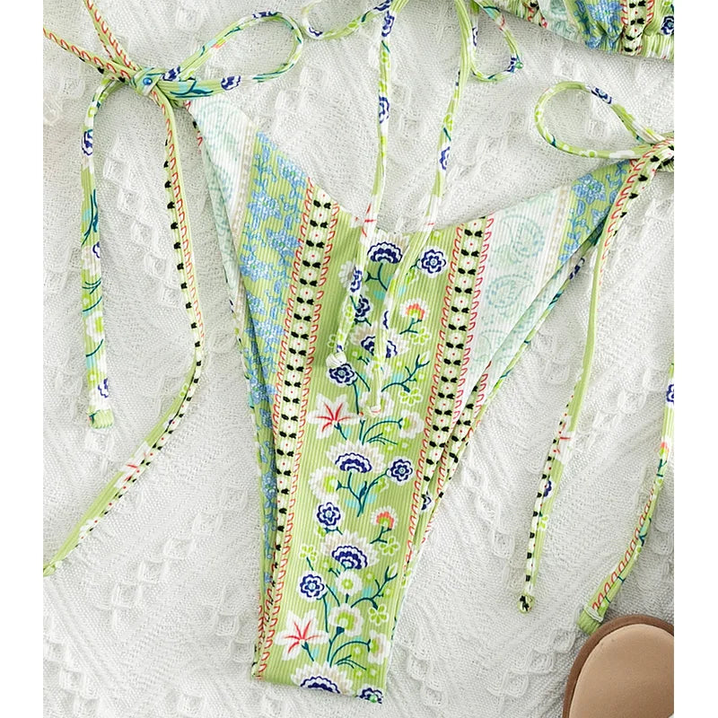 Floral Femme Print Bikini  -multiple colors