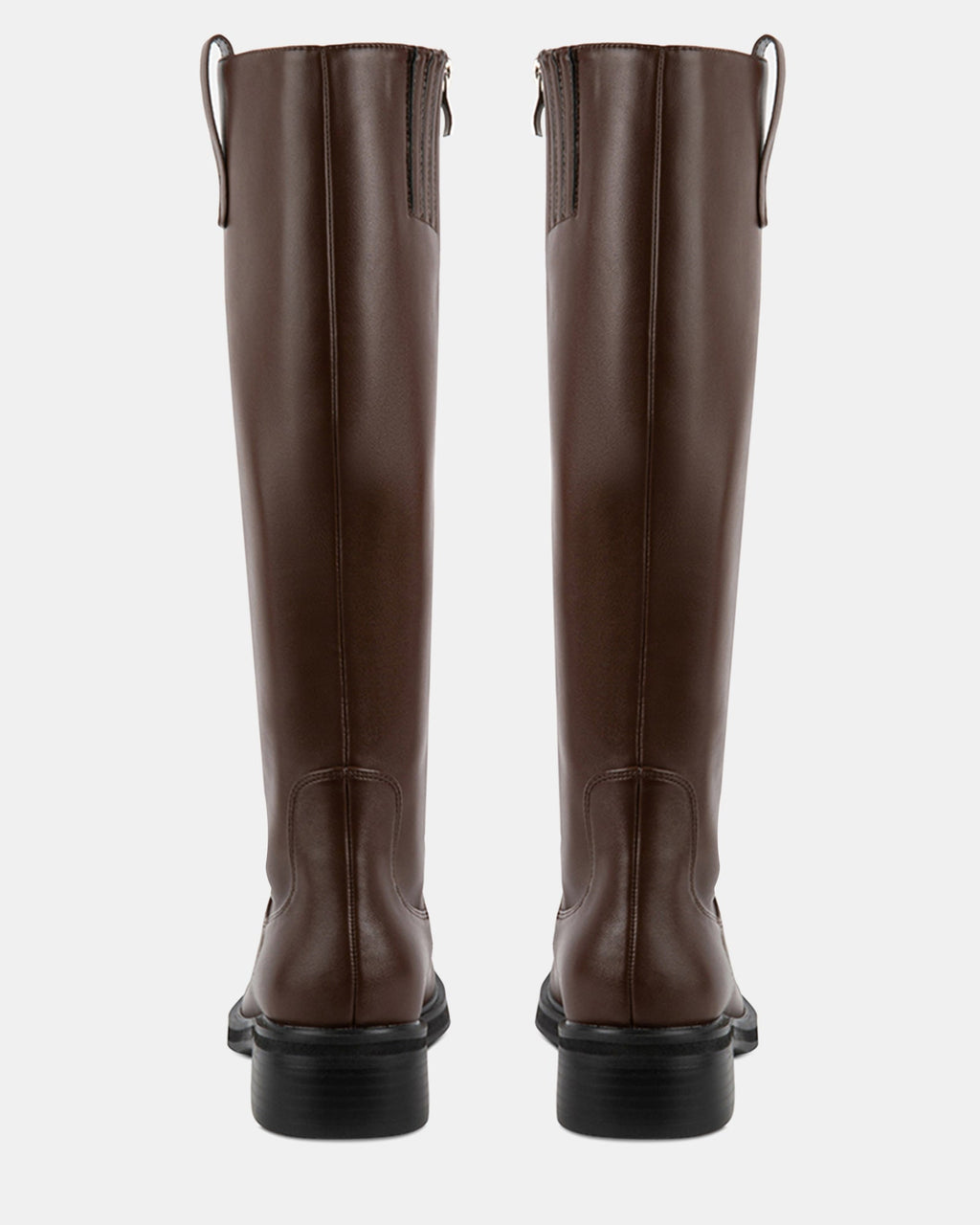 CALM BROWN COWHIDE LEATHER BOOTS