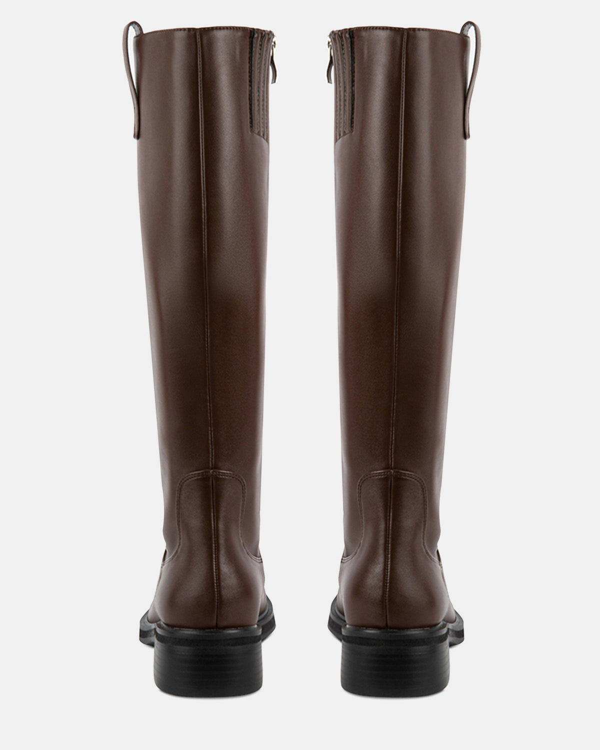 CALM BROWN COWHIDE LEATHER BOOTS