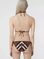 Boho bikini imitation 2-piece swimwear set from 64b136-1e, featuring a stylish top and bottom in vibrant patterns.
