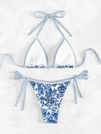 SERENITY Halter String Triangle Two Piece Bikini r